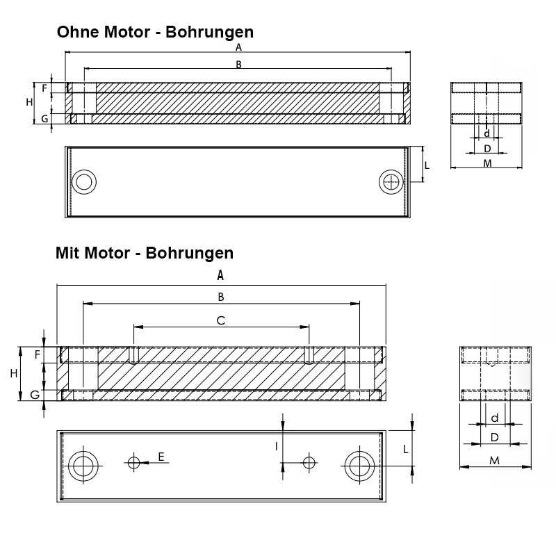 Daempfungsschiene BMA-100L-F 2
