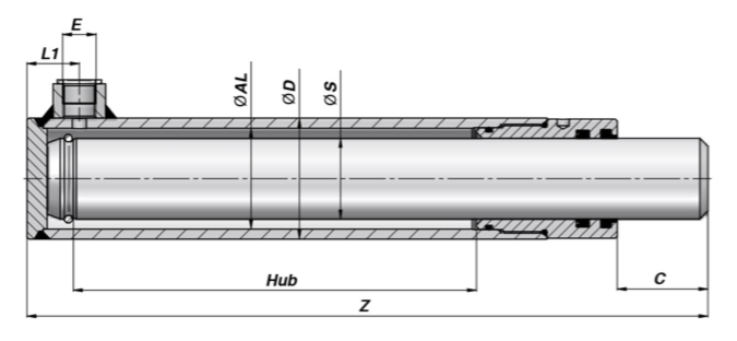 Hydraulikzylinder Plunger EW30-300-HTO 1 Hydraulikzylinder Plunger EW30-300-HTO 1