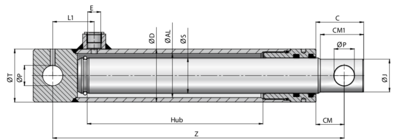 Hydraulikzylinder EW25-100 CFHR 1 Hydraulikzylinder EW25-100 CFHR 1
