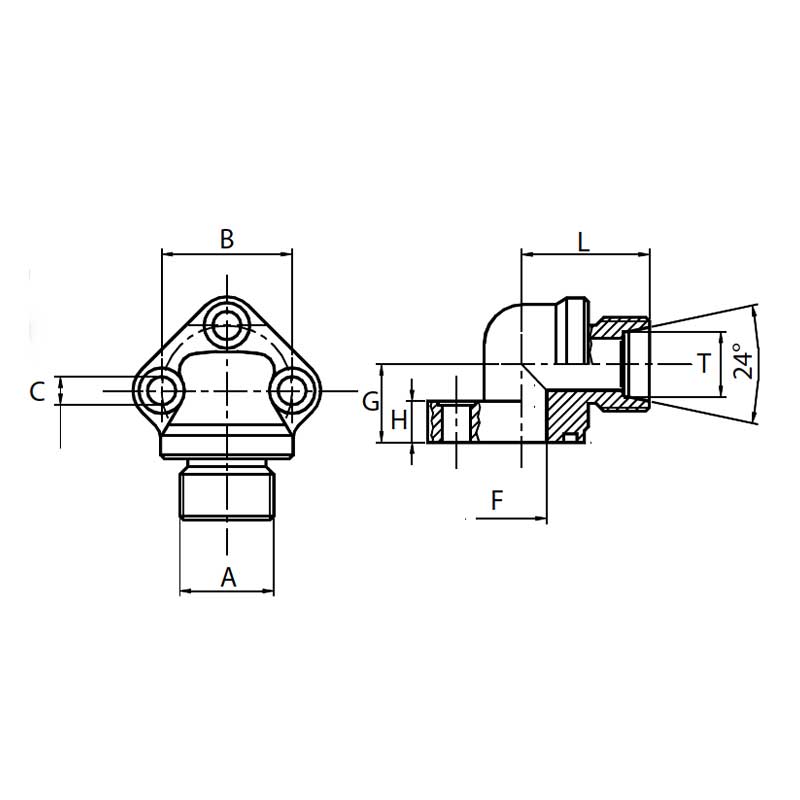 Pumpenflansch RGAD26-T10 2