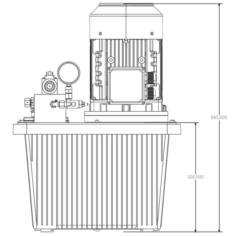 Hydraulikaggregat mit elektrischem Wegeventil V=30L 4 Hydraulikaggregat mit elektrischem Wegeventil V=30L – Bild 4